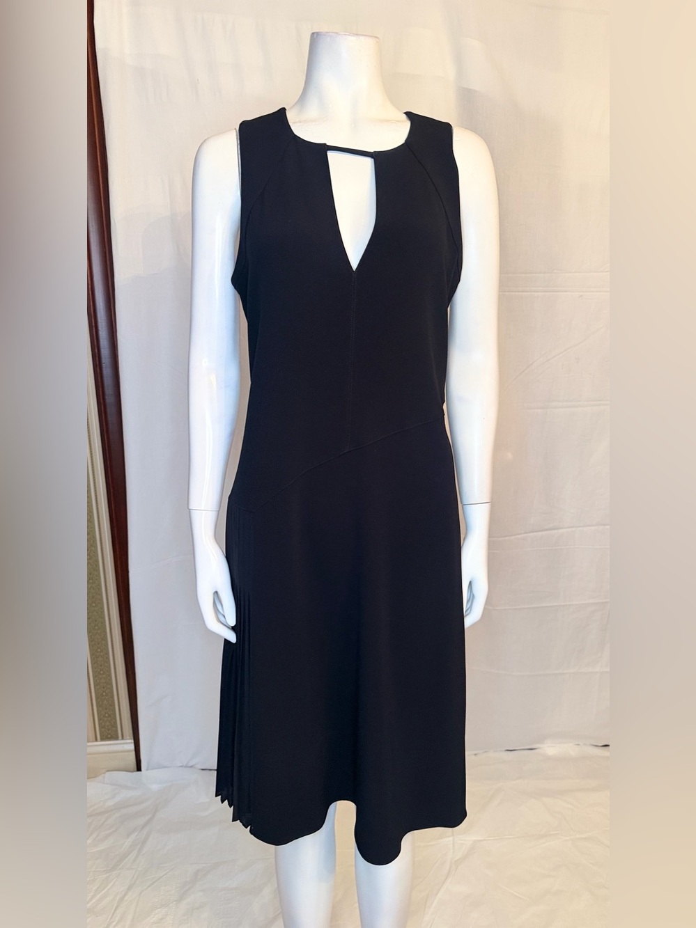 Derek Lam Black Sleeveless Dress with Keyhole